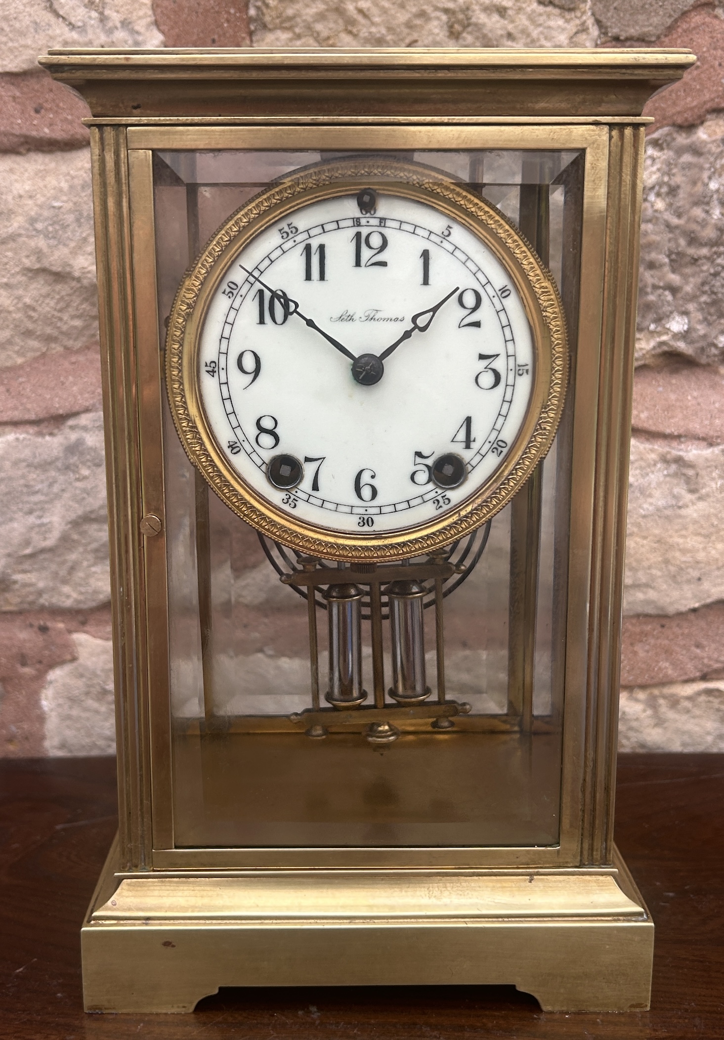 Wonderful Seth Thomas Four Glass Case Mantel Clock – Ca 1900 Mantel Clock Antique Clocks 3